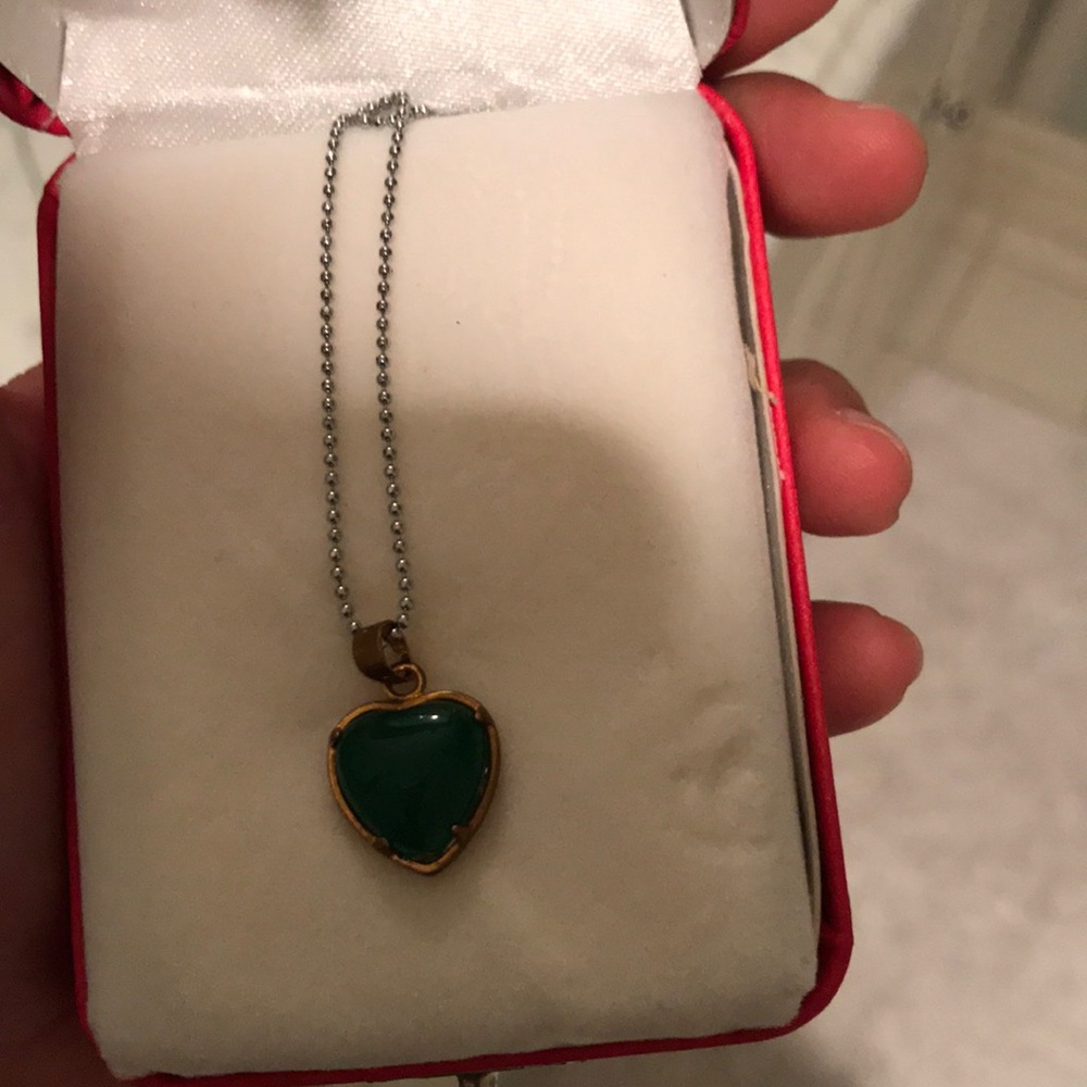 Emerald green necklace
